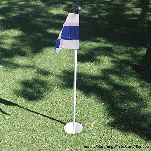 KONDAY Golf Flag,Practice Green Golf Flags, Solid Nylon and Checkered Traning Golf Putting Green Flags, Indoor Outdoor Backyard Garden Portable Golf Target flags