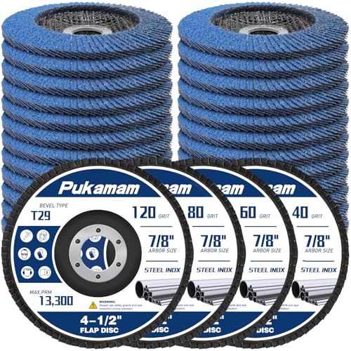 24 Pack Zirconia Flap Discs 4 1/2 for Angle Grinder 40 60