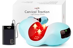 USUIELIGHT USUIE Red Light Therapy Neck Traction Pillow, Neck Stretcher for Neck Pain Relief, Cervical Traction Device for Tension Headache and Neck Hump Corrector with 10000 mAh Power Bank