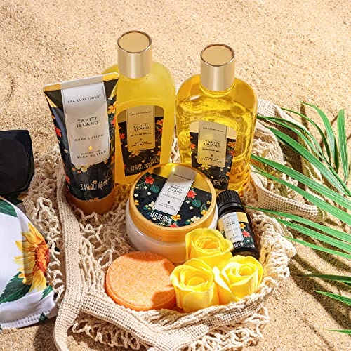 Spa Luxetique Women's Gift Set - 15 x Tropic Bath Set with Shea Butter, Bath Balls, Birthday Gift Idea for Women, Mother's Day Gift, Christmas or Valentine's Day Gifts