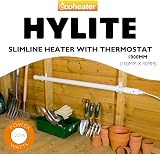 HYLITE Slimline Ecoheater Tube Heater 120W 1000mm White Thermostat Energy view 2