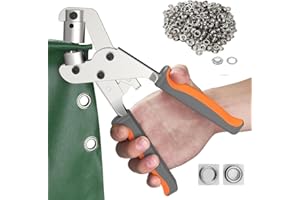 Grommet Tool Kit, Handheld Hole Punch Pliers, Grommet Press Pliers Eyelet Hole Punch Pliers Set with 3/8 Inch (10mm) Diameter