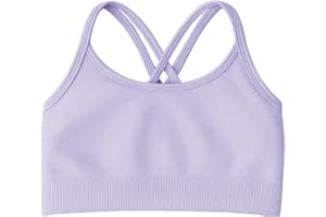 Kurve Girl’s Sleeveless Tank Top, Seamless Stretchy Crop Racerback Undershirt Bra UV Protective Fabric UPF 50+ Made in USA