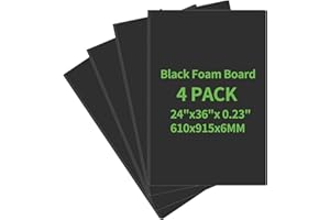 TFCaryi 4 Pack Foam Board 24"x36", 0.23 Inch Thickness Poster Board, Double-Sided Acid-Free Foam Core Board, Large Lightweigh