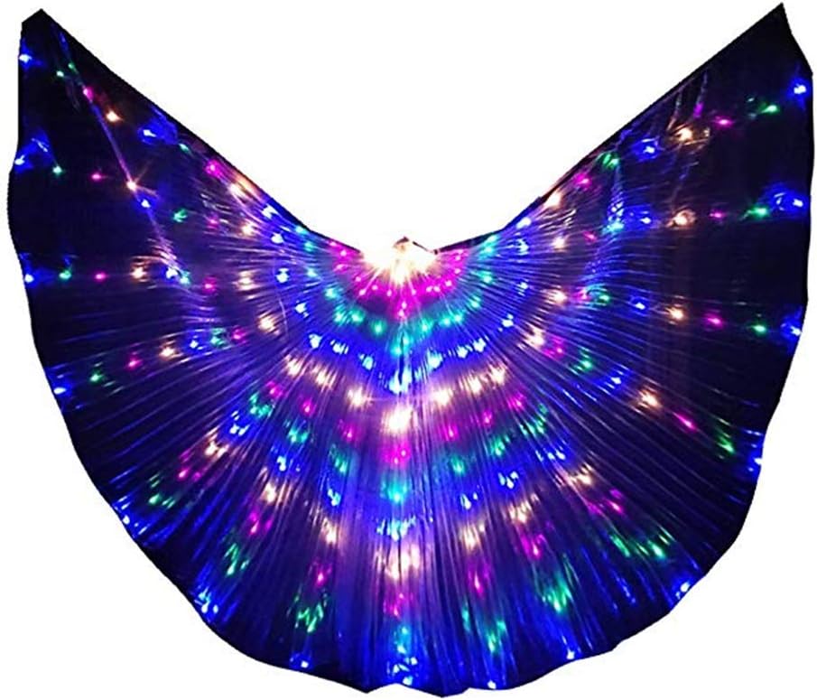 Kids LED Belly Dance Isis Wings for Girls, Angel Wings Light Clothing for Party, Cosplay