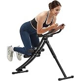 VEVOR AB Workout Machine, Ab Workout Equipment at Home Gym, Core &amp; Abdominal Trainers for Women, 440 lbs Weight Capacity Strength Training Ab Cruncher, Foldable Adjustable Fitness Exerciser