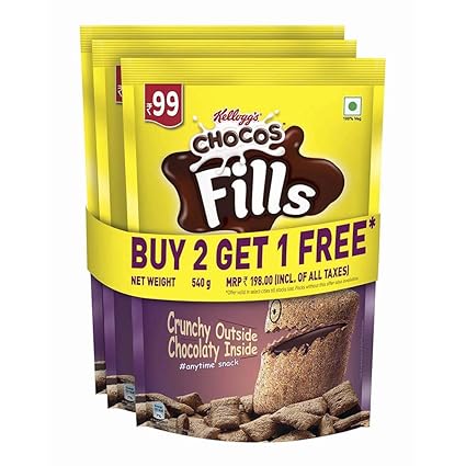 Kellogg Chocos Fills Buy 2 Get 1 Free, 180g x 3