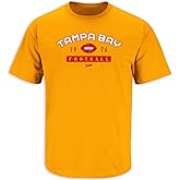 Smack Apparel Tampa Bay Football T-Shirt for TB Football Fans (SM-5XL) - Unisex-Adult, Yellow, 5XL
