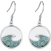 Turquoise Earrings 925 Sterling Silver Cowboy Hat/Cactus/Cowboy Boot/Celtic/Cow Skull Earrings Western Dangle Earrings Country Jewelry Gifts for Women