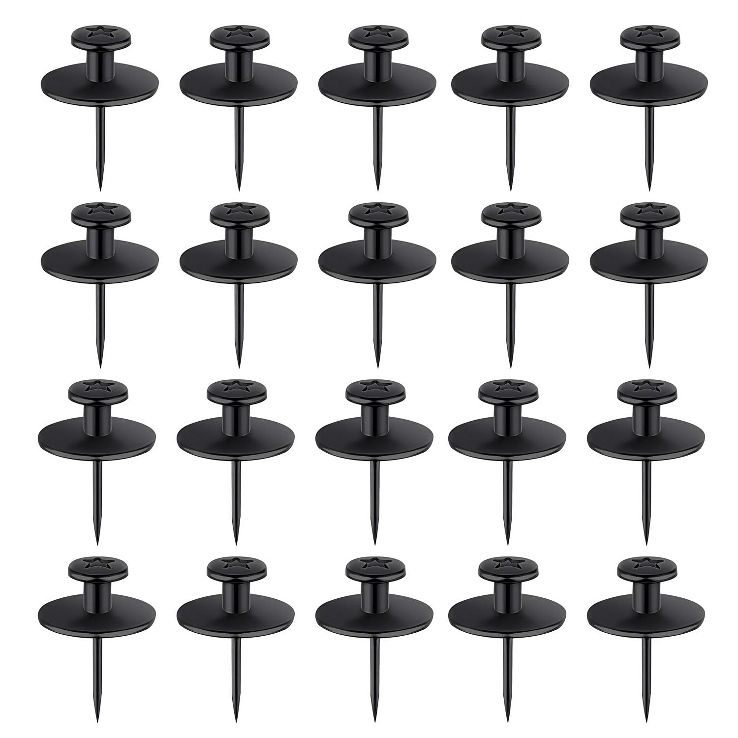 ZEACCT 20Pcs Picture Hangers Nails,Decorative Push Pin,Hanging Wall Tacks,Hangers Nails,Double-Headed Wall Nails,Wall Nails for Pictures,for Home Classroom Office Study Room Drywall