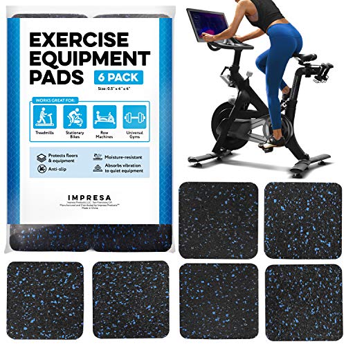 thumbnail image 2 of Fitness Machine Mats 6-Pack Treadmill Mat Set - High Density Anti-Vibration Pads For Exercise Equipment & Floor Protection High Density PVC Mats 2 of 11