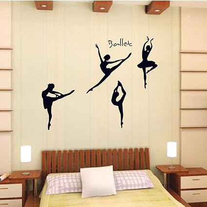 Balletto Danza Adesivo Da Parete Casa Rimovibile In Pvc