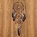 Ricdecor Dream Catcher Handmade Traditional White Feather Dream Catcher Wall Hanging car Hanging Decoration Ornament (Brown 3Circles)