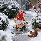 Hippie Garden Gnome Decor Statue,Funny Garden Gnomes with Peace Sign Decor Outdoor ,for House,Lawn,Patio and Porch, Gifts Hippie for Friend,Family