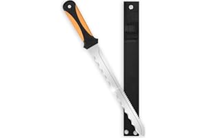 maudibozz Sod Cutter knife: Stainless Steel Garden Knife 11.14-inch sharp blade, double-edged sod knife for outdoor, Lawn Repair, easy to carry (orange)