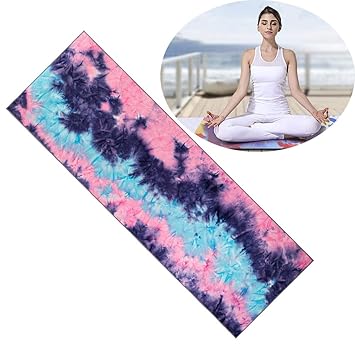 CWDXD Tie-Dye Toalla de Yoga Acolchado Manta de Microfibra ...