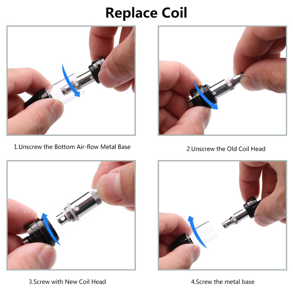 Vaplay Electronic Cigarette Starter kit with 1600 mAh Battery, Top Filling E-Cigarette, Nicotine-Free, No E-Liquid (Black)