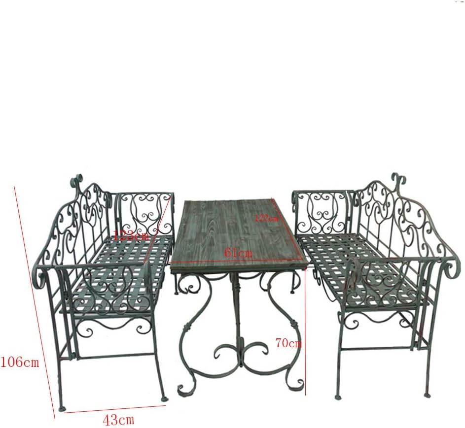 Xloo 3 Pieces Patio Set Outdoor Iron Art Patio Furniture Sets Modern Bistro Set Rattan Chair Conversation Sets With Coffee Table Patio Park Garden Bench Outdoor Patio Furniture Retro Surface Amazon Co Uk Kitchen Home
