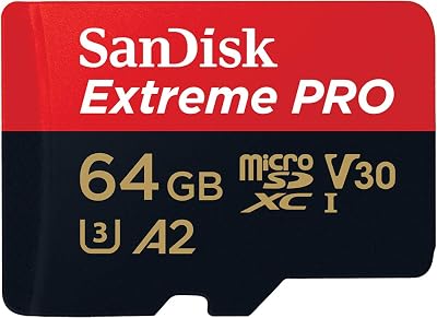 SanDisk 64GB Extreme PRO microSDXC Card with RescuePro Deluxe U3 V30 A2