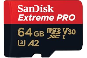 SanDisk 64GB Extreme PRO microSDXC Card + SD Adapter + RescuePro Deluxe, up to 200 MB/s, with A2 App Performance, for Smartph
