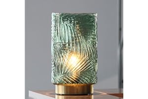 MJ PREMIER Battery Operated Table Lamp, Cordless Lamps for Home Décor, Nightlight with LED Bulb with Timer for Living Room Bedroom Tabletop Entryway Centerpiece Gift(S Green)