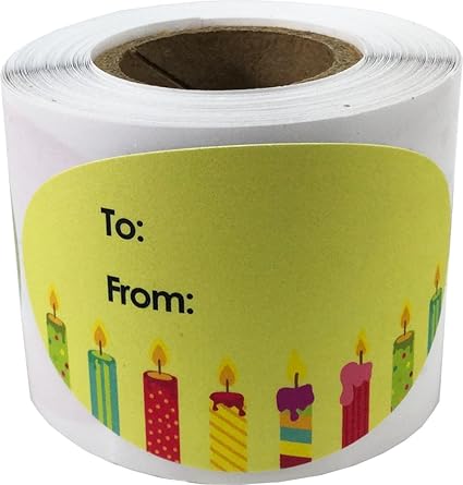 Amazon.com : Birthday Gift Tag Stickers 1 1/2 x 2 1/2 Inch 100 Adhesive Labels : Office Products