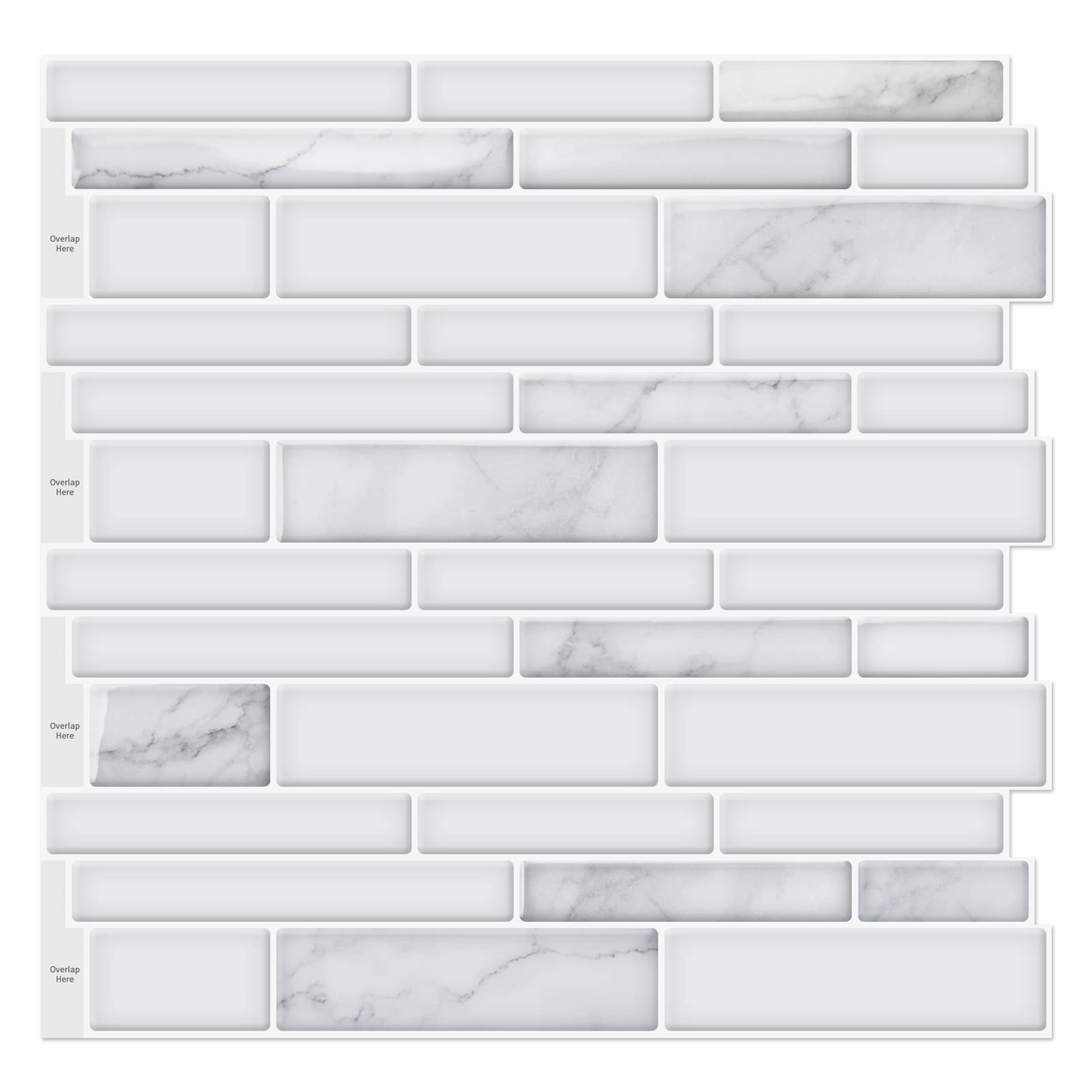 Truu Design Self-Adhesive Marble Peel And Stick Backsplash Wall Tiles Beige I Truu Design Self-Adhesive Marble Peel And Stick Backsplash Wall Tiles Beige I