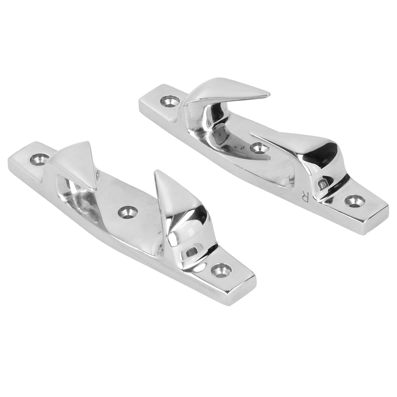 aqxreight - Boat Bow Chocks,2pcs 6in Anchoring Mooring Cleats Left and Right Hollow Fairlead Stainless Steel Marine Boat Accessories