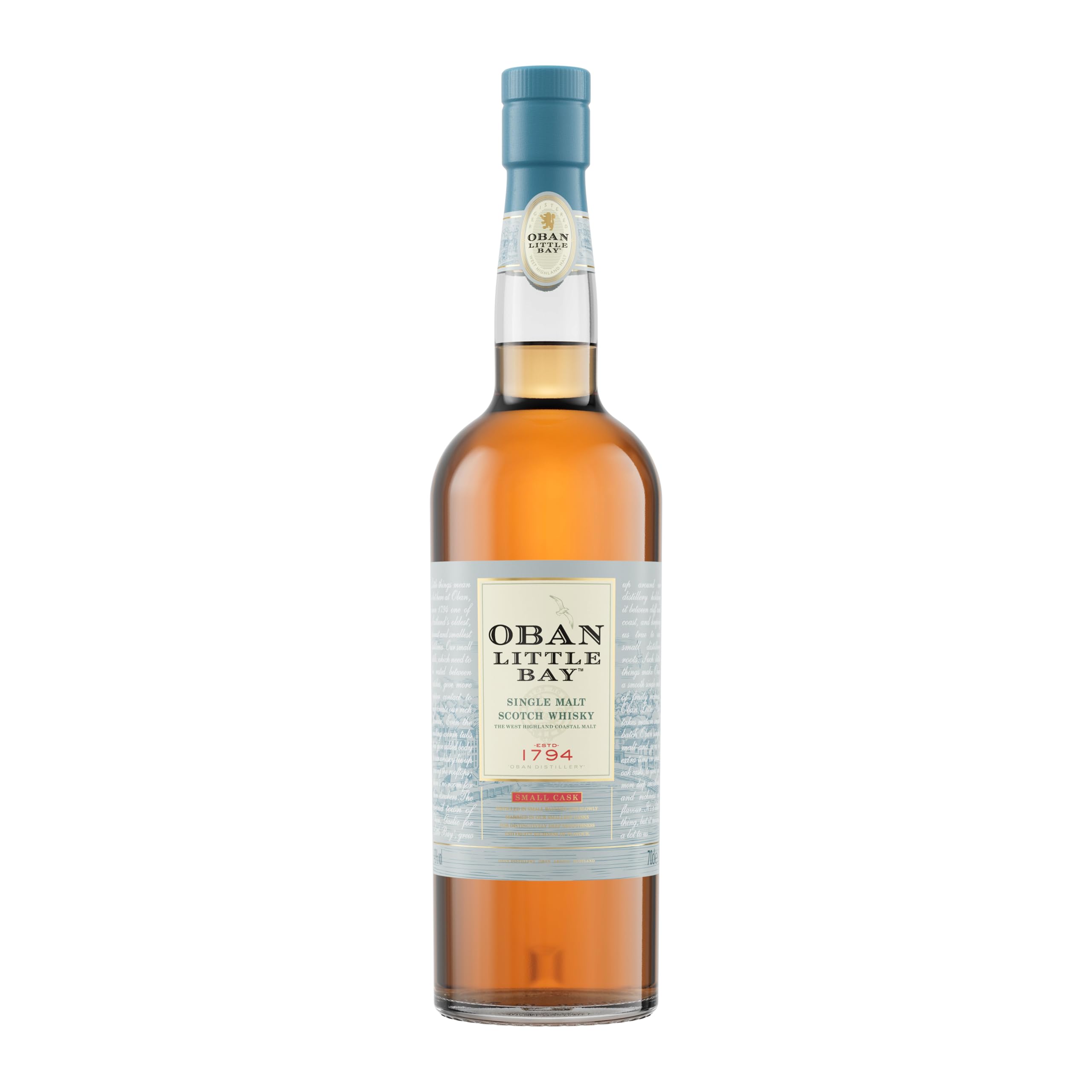 Oban Little Bay, Highland Single Malt Scotch Whisky, aromatischer, handverlesen aus Schottland, 43% vol, 700ml Einzelflasche