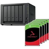 Synology DS1525+(2X 2.5GbE Ports, Ryzen V1500B, 8GB RAM) 5-Bay 20TB Bundle with 5X 4TB Seagate Ironwolf HDDs