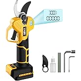 Brushless Electric Pruning Shears for Dewalt 20V Battery, Portable Cordless Pruning Shears with LCD Display＆SK5 Blades, Adjus