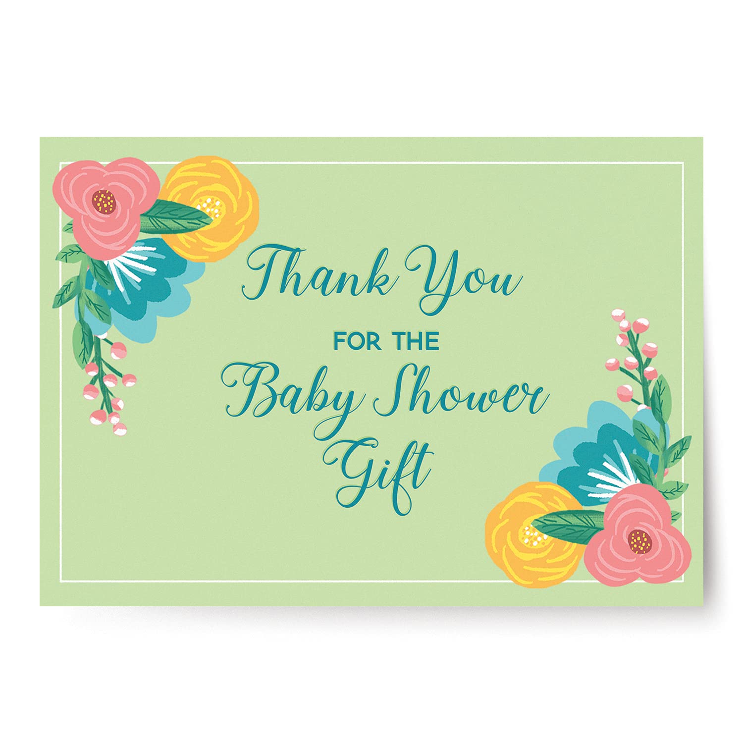 Designer Greetings Thank You Cards, Gender Neutral (8 Thank-You Notes and Envelopes for Baby Shower - Baby Boy or Baby Girl)