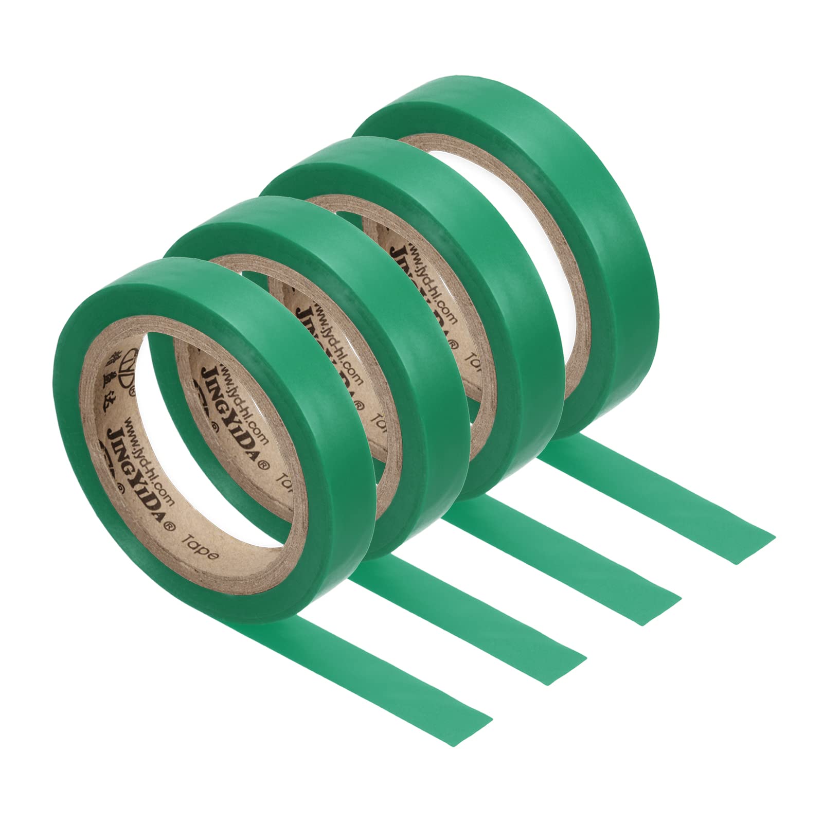 PATIKIL 26Ft Grip Finishing Tape, 4 Pack PVC Racquet Finishing Tapes Racket Accessories Sticky Seal for Tennis Badminton, Green