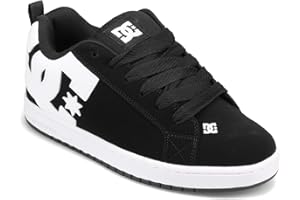 DC SHOES DC Men's Court Graffik Casual Low Top Skate Shoe Sneaker Skateboarding, Black, 6