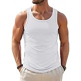 Runcati Mens Sleeveless Tank Tops Workout Muscle Gym Ribbed Shirt Athletic Bodybuilding Moisture Wicking T Shirts