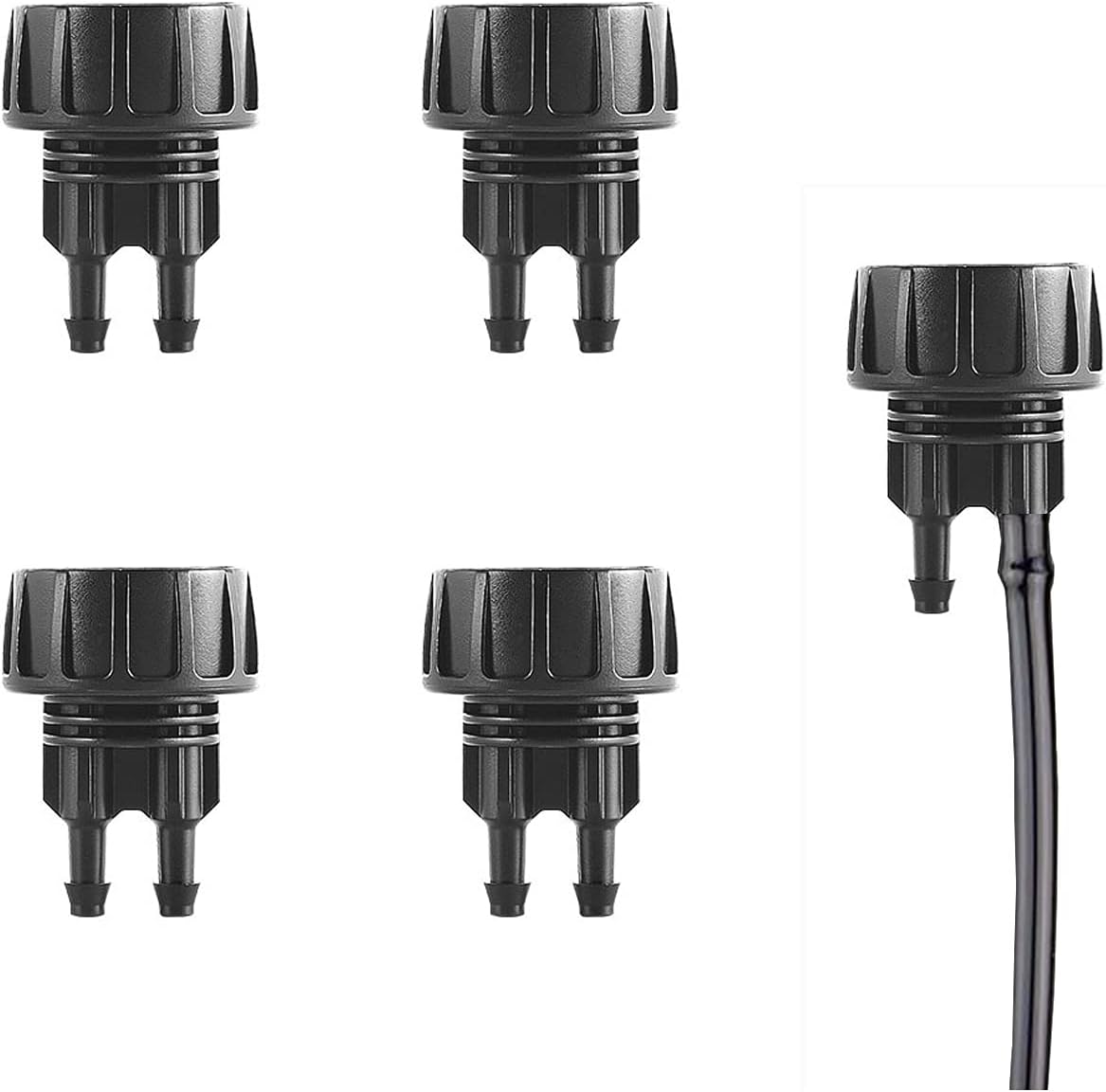 4Pcs Faucet to 1/4 Inch Drip Irrigation Tube Adapter 3/4