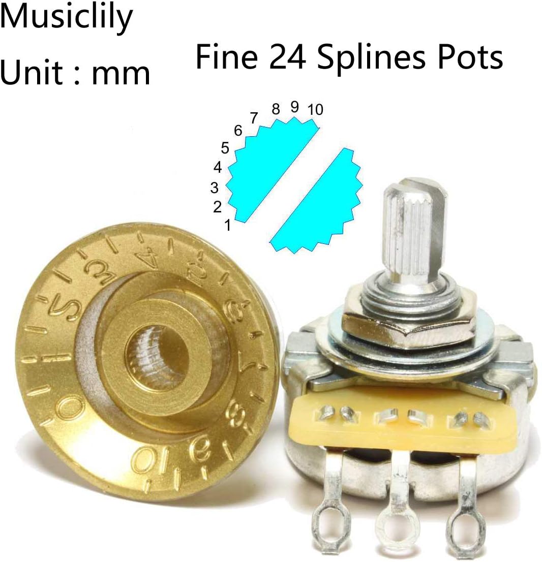 Musiclily Pro Imperial Inch Size Guitar Bell Top Hat Knobs Compatible with USA Made Les Paul Style,Transparent (Set of 4) - Image 4