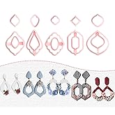 Polymer Clay Cutters for Earrings, 10 Shapes Clay Studs Earrings Cutters for Polymer Clay Jewelry Making Tools (A)