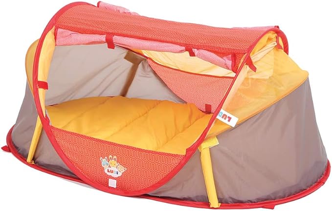 Ludi Tente Nomade Rouge Lit D Appoint Douillet Ouverture Pop Up Rangement Compact Legere Moins De 2kg Moustiquaire Et Filtre Anti Uv Des La Naissance Amazon Fr Bebes Puericulture