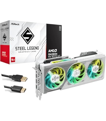 Amazon.com: ASRock AMD Radeon RX 9070 XT Steel Legend 16GB GDDR6