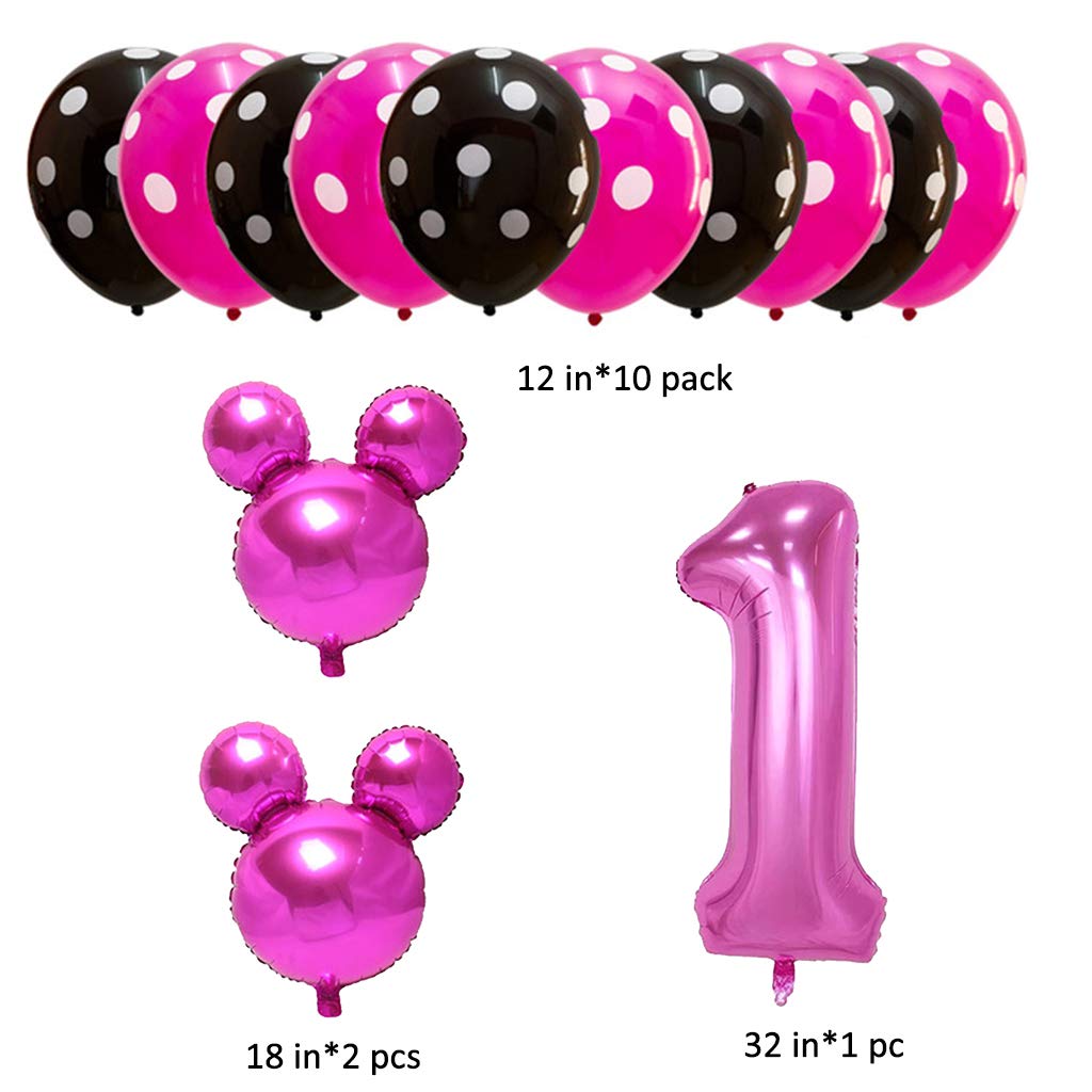 Techat Co Il Decoracion Para Fiestas Articulos De Fiesta Amycute 13 Pcs Globos De Cumpleanos 1 Ano De Mickey Minnie Decoracion Fiesta De Cumpleanos Fiesta De Mickey Minnie 1 Globo De Papel De Aluminio