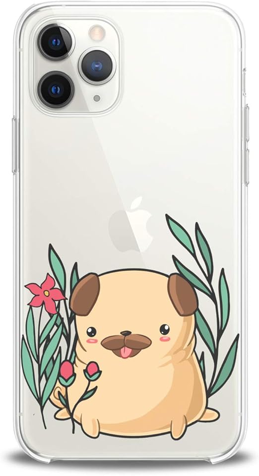 Amazon Com Anreda Tpu Case Compatible With Iphone 12 Pro Max 12 5g Mini Xs X 8 Plus Xr 7 Se Pug Slim Fit Kid Kawaii Girl Soft Dog Puppy Clear Animal Smooth