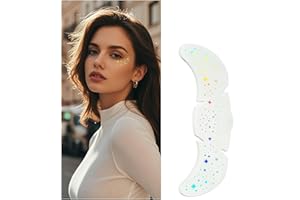 XUANZHI 15 PCS Glitter Freckles Face Tattoo, Holographic Face Star Tattoos - Waterproof Freckle Sparkle Stickers for Festival