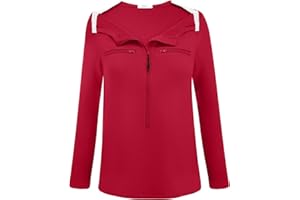 Deyeek Chemo Port Shirts for Women 2 Side Snaps Long Sleeve Shoulder Post Surgery Clothing Dialysis Breast Cancer Shirts