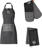 MasterChef Cotton Kitchen Gift Set: Apron, Oven Glove, 2 Tea Towels - Show Logo view 1