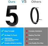 Vicloon 3D Mailbox Numbers 3 Inches Self-Adhesive ABS Black 5 Pack view 5