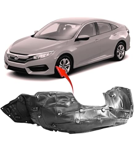 Splash Shield For 2006-2011 Honda Civic Front LH & RH Coupe 2-Dr W/ 6 Speed MT E - Foto 7