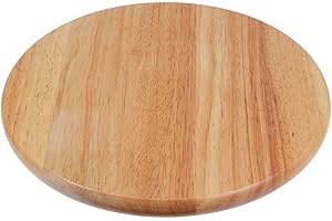 NUOBESTY Solid Wood Stool Replacement Seat Round Wooden Top for Home Dining and Cafe Barstool Use
