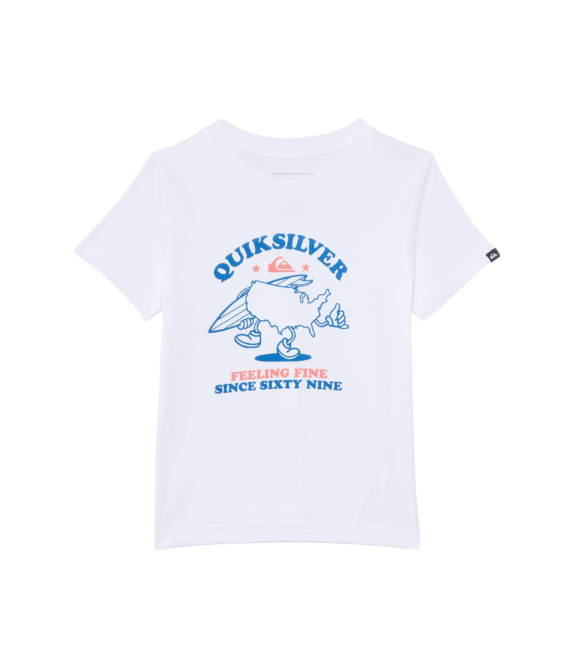 Photo 1 of Quiksilver Boys' Surfing USA Short Sleeve Tee Shirt, White 242