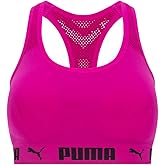 PUMA Women's Seamless Breathe Sports Bra, Dark Pink, Small